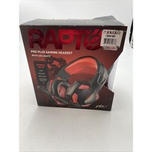 RAPTOR PBGH6RD Pro Plus Gaming Headset with LED Lights (O15610-1 R)  OPEN BOX